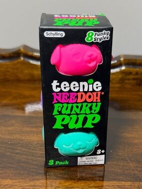 teenie NEEDOH Funky Pup 3-Pack (colors vary) - Schylling Brand